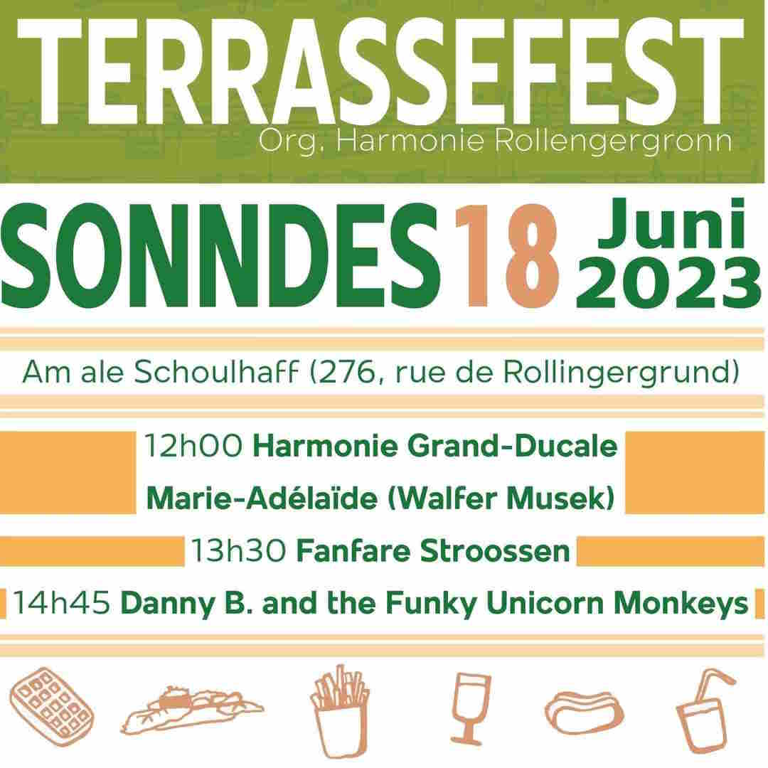 Flyer Terassefest Rollengergronn 2023