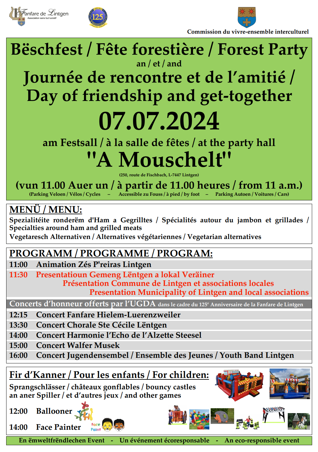 Flyer Bëschfest Lintgen